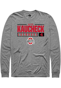 Katie Kaucheck  Ohio State Buckeyes Graphite Rally NIL Stacked Box Long Sleeve T Shirt