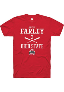 Kaitlyn Farley Red Ohio State Buckeyes NIL Sport Icon Short Sleeve T Shirt
