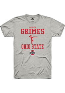 Kaitlyn Grimes Ash Ohio State Buckeyes NIL Sport Icon Short Sleeve T Shirt