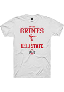 Kaitlyn Grimes White Ohio State Buckeyes NIL Sport Icon Short Sleeve T Shirt