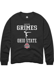 Kaitlyn Grimes Rally Mens Black Ohio State Buckeyes NIL Sport Icon Crew Sweatshirt