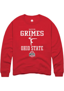 Kaitlyn Grimes Rally Mens Red Ohio State Buckeyes NIL Sport Icon Crew Sweatshirt