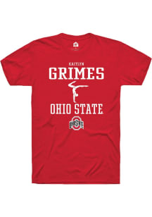Kaitlyn Grimes Red Ohio State Buckeyes NIL Sport Icon Short Sleeve T Shirt