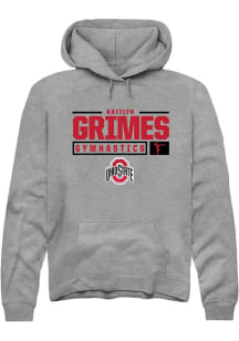 Kaitlyn Grimes Rally Mens Graphite Ohio State Buckeyes NIL Stacked Box Hooded Sweatshirt