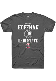 Kaitlyn Hoffman Dark Grey Ohio State Buckeyes NIL Sport Icon Short Sleeve T Shirt