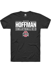 Kaitlyn Hoffman Black Ohio State Buckeyes NIL Stacked Box Short Sleeve T Shirt