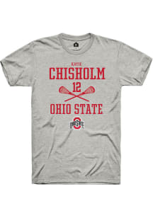 Katie Chisholm Ash Ohio State Buckeyes NIL Sport Icon Short Sleeve T Shirt