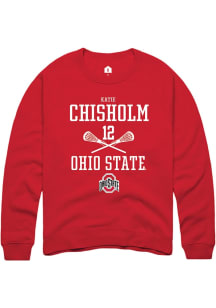 Katie Chisholm Rally Mens Red Ohio State Buckeyes NIL Sport Icon Crew Sweatshirt
