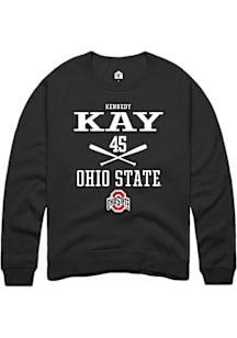 Kennedy Kay  Rally Ohio State Buckeyes Mens Black NIL Sport Icon Long Sleeve Crew Sweatshirt