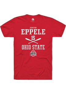 Kirsten Eppele  Ohio State Buckeyes Red Rally NIL Sport Icon Short Sleeve T Shirt