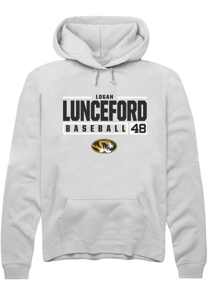 Logan Lunceford Missouri Tigers NIL Stacked Box Hoodie - White