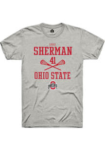 Lilli Sherman Ash Ohio State Buckeyes NIL Sport Icon Short Sleeve T Shirt