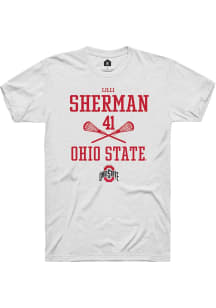 Lilli Sherman White Ohio State Buckeyes NIL Sport Icon Short Sleeve T Shirt