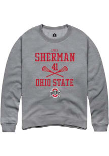 Lilli Sherman Rally Mens Graphite Ohio State Buckeyes NIL Sport Icon Crew Sweatshirt