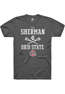 Lilli Sherman Dark Grey Ohio State Buckeyes NIL Sport Icon Short Sleeve T Shirt