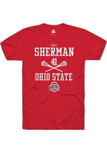Lilli Sherman Red Ohio State Buckeyes NIL Sport Icon Short Sleeve T Shirt