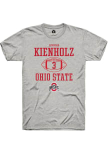Lincoln Kienholz Ash Ohio State Buckeyes NIL Sport Icon Short Sleeve T Shirt