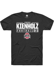 Lincoln Kienholz Black Ohio State Buckeyes NIL Stacked Box Short Sleeve T Shirt