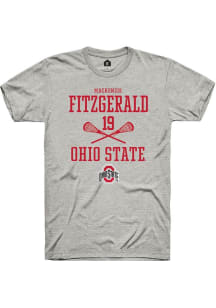 Mackenzie Fitzgerald Ash Ohio State Buckeyes NIL Sport Icon Short Sleeve T Shirt