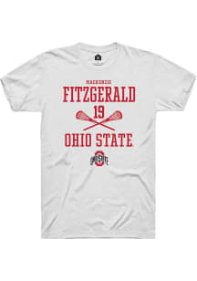 Mackenzie Fitzgerald White Ohio State Buckeyes NIL Sport Icon Short Sleeve T Shirt