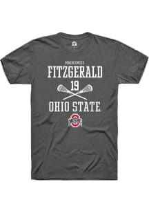 Mackenzie Fitzgerald Dark Grey Ohio State Buckeyes NIL Sport Icon Short Sleeve T Shirt
