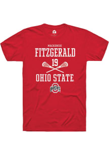 Mackenzie Fitzgerald Red Ohio State Buckeyes NIL Sport Icon Short Sleeve T Shirt