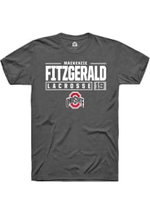 Mackenzie Fitzgerald Dark Grey Ohio State Buckeyes NIL Stacked Box Short Sleeve T Shirt