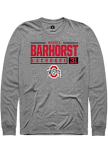 Madeline Barhorst  Ohio State Buckeyes Graphite Rally NIL Stacked Box Long Sleeve T Shirt