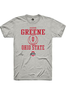 Madison Greene Ash Ohio State Buckeyes NIL Sport Icon Short Sleeve T Shirt