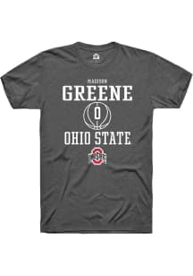 Madison Greene Dark Grey Ohio State Buckeyes NIL Sport Icon Short Sleeve T Shirt