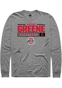 Madison Greene Rally Mens Graphite Ohio State Buckeyes NIL Stacked Box Tee