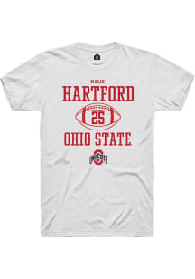 Malik Hartford White Ohio State Buckeyes NIL Sport Icon Short Sleeve T Shirt