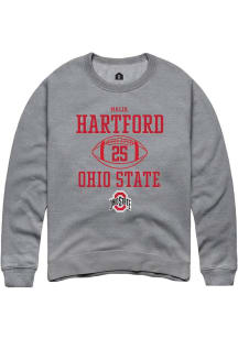 Malik Hartford Rally Mens Graphite Ohio State Buckeyes NIL Sport Icon Crew Sweatshirt