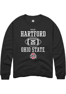 Malik Hartford Rally Mens Black Ohio State Buckeyes NIL Sport Icon Crew Sweatshirt