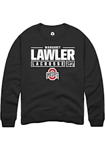 Margaret Lawler  Rally Ohio State Buckeyes Mens Black NIL Stacked Box Long Sleeve Crew Sweatshirt