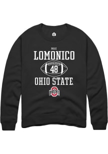 Max Lomonico Rally Mens Black Ohio State Buckeyes NIL Sport Icon Crew Sweatshirt