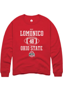 Max Lomonico Rally Mens Red Ohio State Buckeyes NIL Sport Icon Crew Sweatshirt