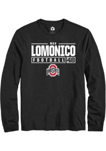 Max Lomonico  Ohio State Buckeyes Black Rally NIL Stacked Box Long Sleeve T Shirt