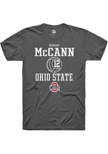 Meghan Mccann Dark Grey Ohio State Buckeyes NIL Sport Icon Short Sleeve T Shirt