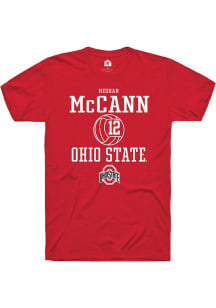 Meghan Mccann Red Ohio State Buckeyes NIL Sport Icon Short Sleeve T Shirt