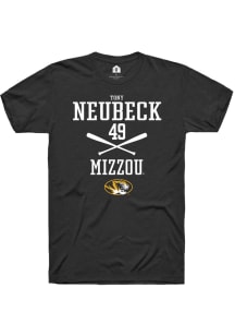 Tony Neubeck  Missouri Tigers Black Rally NIL Sport Icon Short Sleeve T Shirt