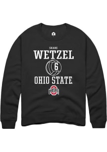Shane Wetzel Rally Mens Black Ohio State Buckeyes NIL Sport Icon Crew Sweatshirt