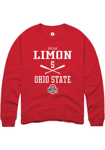 Skylar Limon Rally Mens Red Ohio State Buckeyes NIL Sport Icon Crew Sweatshirt