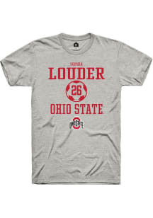 Sophia Louder Ash Ohio State Buckeyes NIL Sport Icon Short Sleeve T Shirt