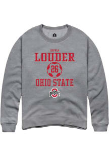 Sophia Louder Rally Mens Graphite Ohio State Buckeyes NIL Sport Icon Crew Sweatshirt