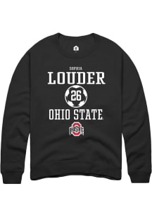 Sophia Louder Rally Mens Black Ohio State Buckeyes NIL Sport Icon Crew Sweatshirt