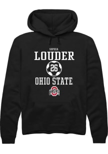 Sophia Louder Rally Mens Black Ohio State Buckeyes NIL Sport Icon Hooded Sweatshirt