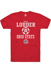 Sophia Louder Red Ohio State Buckeyes NIL Sport Icon Short Sleeve T Shirt
