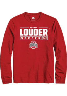 Sophia Louder Rally Mens Red Ohio State Buckeyes NIL Stacked Box Tee