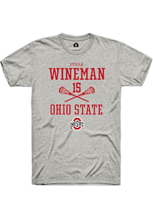 Stella Wineman  Ohio State Buckeyes Ash Rally NIL Sport Icon Short Sleeve T Shirt